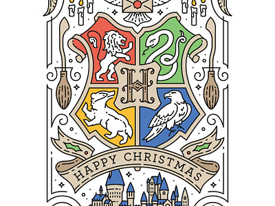 Hogwarts Christmas Card by Curt R. Jensen on Dribbble