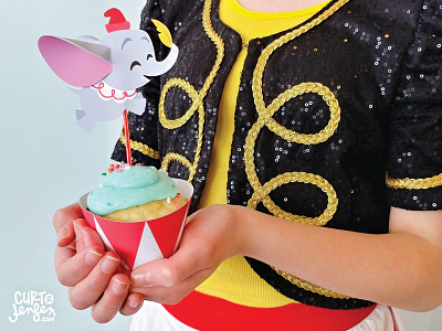 Printable Dumbo Cupcake Topper