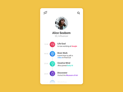 Daily UI Challenge #06 User profile