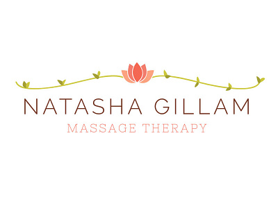 Natasha Gillam Massage Therapy Logo Design branding identity illustration logo