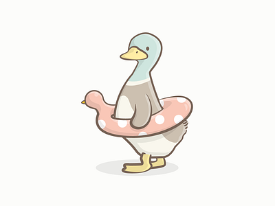 Cool to be safe dork duck fun icon illustration tont
