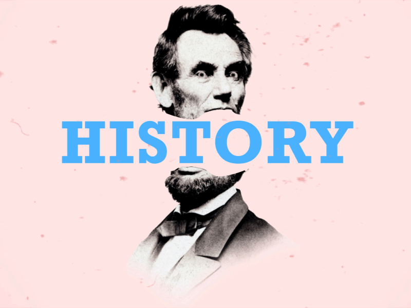 History with Abe abe abraham lincoln graphics history motion graphics photo manipulation tv
