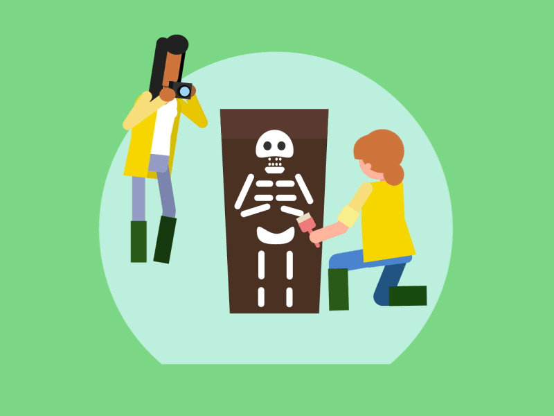 Archaeology animated icon animation archaeology explainer video icon infographic skelleton vector graphic