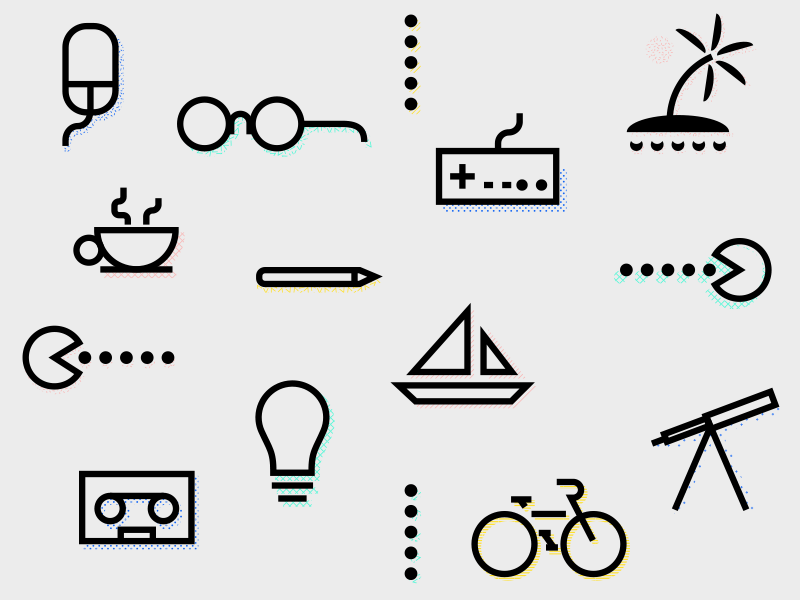 Geek Icons icons easy thick lines line art fun geek icon geek icons