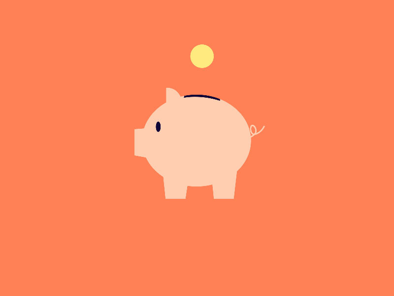 Piggy bank animation icon money piggy bank savings