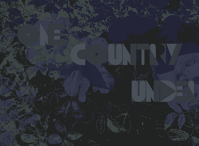 One Country Under black gray vector vector art