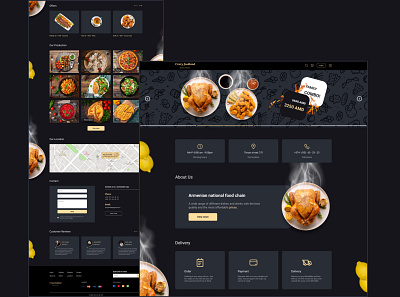 "Crazy foodland" - National food chain design fast food figma food food chain food delivery food delivery website food website order food portfolio restaurant ui uiux uiux design ux web design website