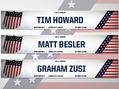 US Soccer locker nameplates