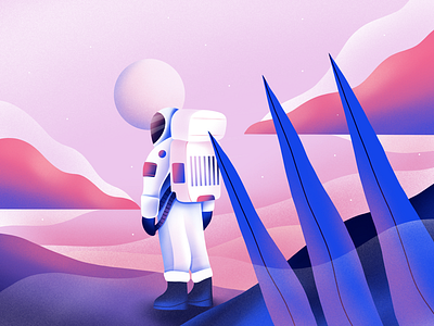 Astroworld app art astronaut clean flat gradient graphic icon illustration illustrator simple space team ui ux web web design