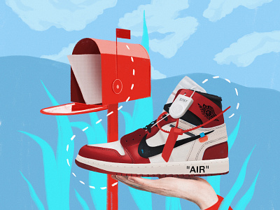 Nike Off-White art design flat graphic illustration jordan nike nike air simple sneaker texture ui user interface ux vector web