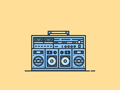 Boombox art boombox graphic icon illustration line art music out line vector