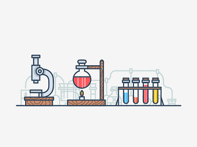 Chemistry chemistry clean flat graphic icon illustration lab line art minimal out line simple vector