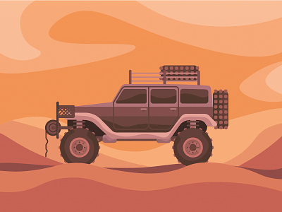 Off road art icon illustration jeep off road vector