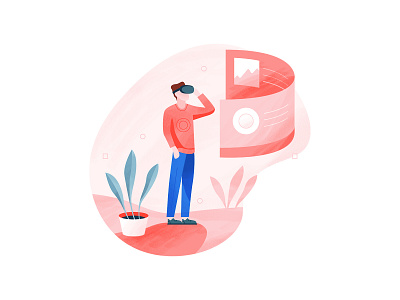 Vr art character design download editorial flat graphic icon illustration interface minimal minimalism noise simple texture typography ui ux vector web