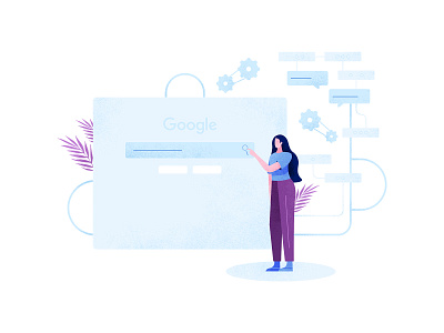 Google And SEO animation art brand character design download editorial flat graphic icon icons illustration minimal simple texture typography ui ux vector web