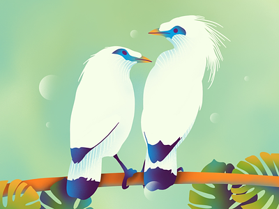 Lovers animation art bird brand branding download flat graphic icon icons illustration procreate simple texture ui ux web