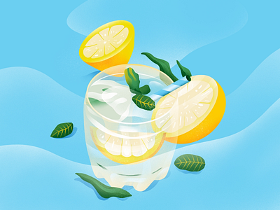 Lemonade art design graphic icon illustration lemon lemonade simple summer texture ui ux vector yellow