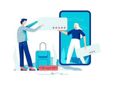 Travel Review animation art character design download flat graphic icon icons illustration minimal simple texture travel typography ui ux vacation vector web