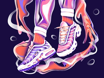 Nike TN art design flat icon illustration nike nike air nike air max nike running simple sneaker sneakers texture ui ux vector web