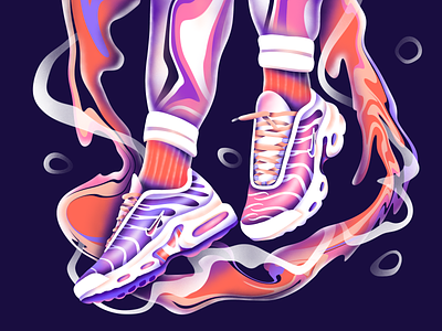 Nike TN art design flat icon illustration nike nike air nike air max nike running simple sneaker sneakers texture ui ux vector web