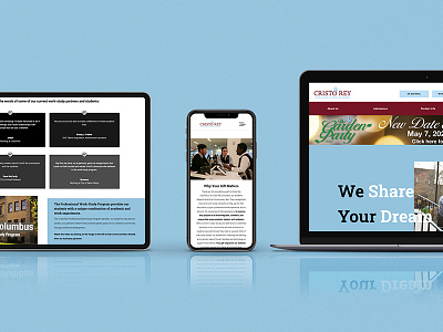 Cristo Rey Columbus High School Website Overhaul design identity ui ux