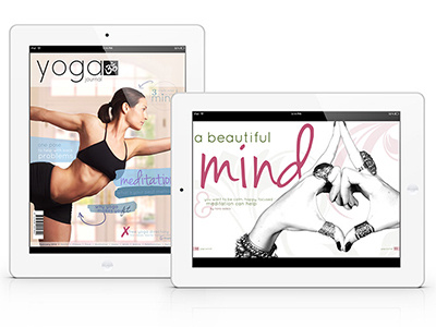 Yoga Journal Magazine Re-Design folio builder interactive journal layout magazine publication yoga