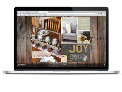 Jo-Ann Fabrics & Craft Stores - Winter LookBook flip book interactive publication design ui ux
