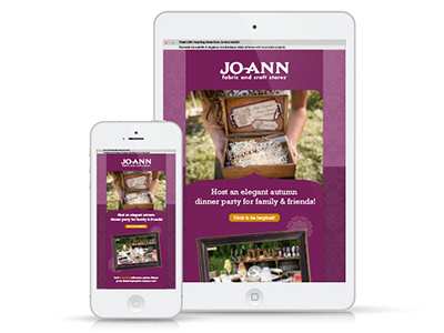 Jo-Ann Fabrics & Craft Stores Bordeaux Email Campaign