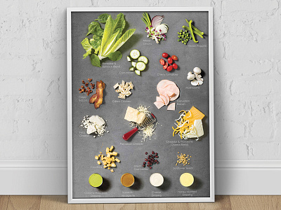 Papa Murphy's Ingredients Poster art direction concept food industry ingredients photo art direction photography pizza poster retail design salad signage stanchion