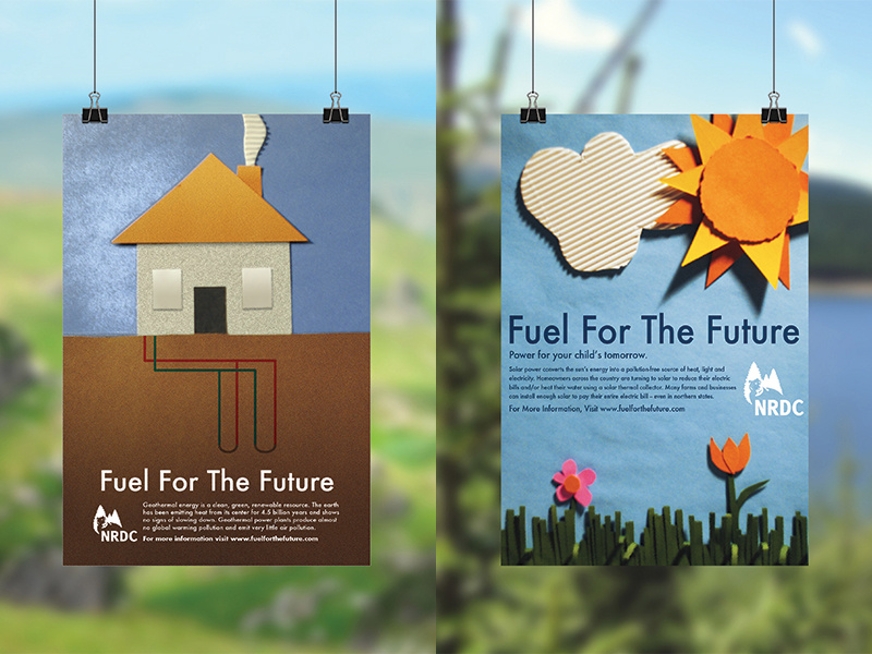 NRDC "Fuel for the Future" PSA public service announcement fuel future fuel for the future photography craft crafting construction paper campaign psa nrdc