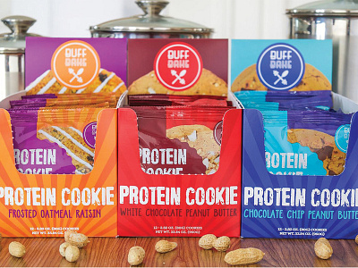 BuffBake Protein Cookie Packaging branding buff bake cookie cookies fitness identity