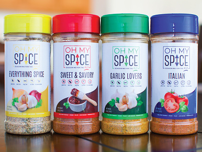 OH MY SPICE! Brand Identity & Packaging Concepts brand concept cooking fitness health identity oh my spice packaging spice spices