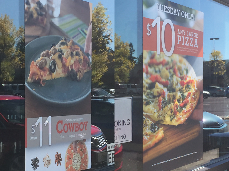 Papa Murphy's Store Signage decal vinyl papa murphys pizza food retail store signage