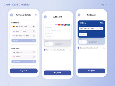 Daily UI 002 — Credit Card Checkout