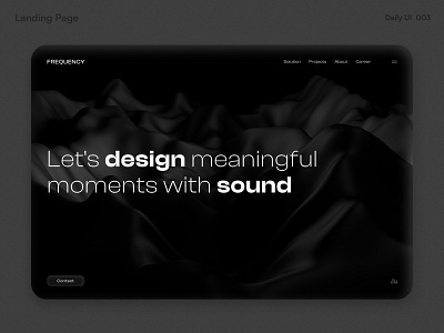 Daily UI 003 — Landing Page dailyui003 dailyuichallenge design homescreen ui webdesign