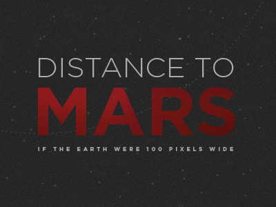 Distance to Mars earth illustration mars moon poster print space stars