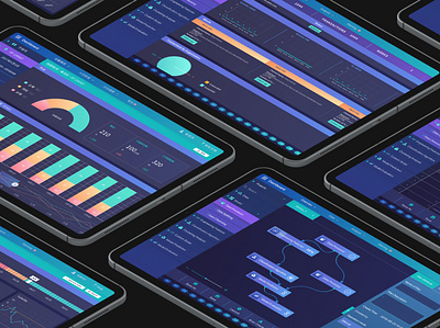 Intelligent Analysis and Blockchain System blockchain chart dark data design system ui