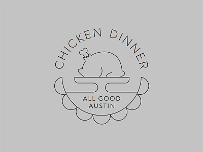 Austin Chicken Dinner austin chicken line drawing