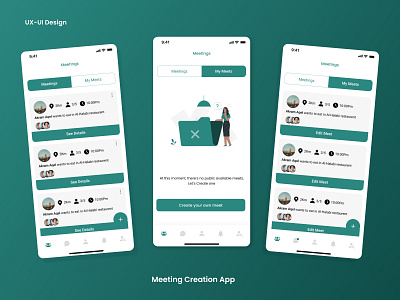 UX-UI Design for Meeting Creation App app app design design mobile app ui ux