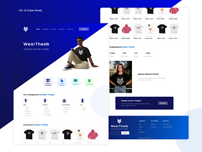 Wear-Theeb Landing Page branding design ui ux