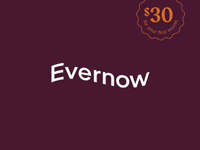 Evernow Logo branding feminine healthcare idenity logo maroon medical menopause stamp wave women wordmark