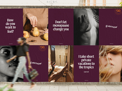 Evernow Ads ads branding dtc gen x healthcare idendity intimate marketing medical menopause mockup poster