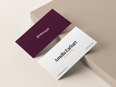 Evernow Business Cards autumn branding business card health identity identity design medical mockup moret warmth wave womens health
