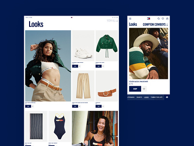 Tommy Hilfiger – Lookbook boxes collection compton cowboys design ecommerce editorial experience fashion grid indya moore influencer layout lookbook looks model monica guo platform pride sport website