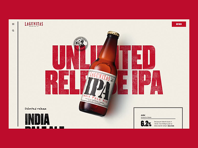 Lagunitas – Product Detail Page alcohol animation beer design ecommerce figma grid grunge illustration ipa parallax pdp product prototype responsive scroll seo text textures website