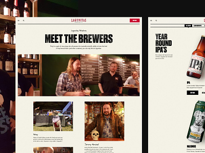 Lagunitas – Meet the Brewers alcohol bartender beer boxes brewery design dog dtc editorial figma grid hippie ipa layout lines platform powerpoint responsive site website