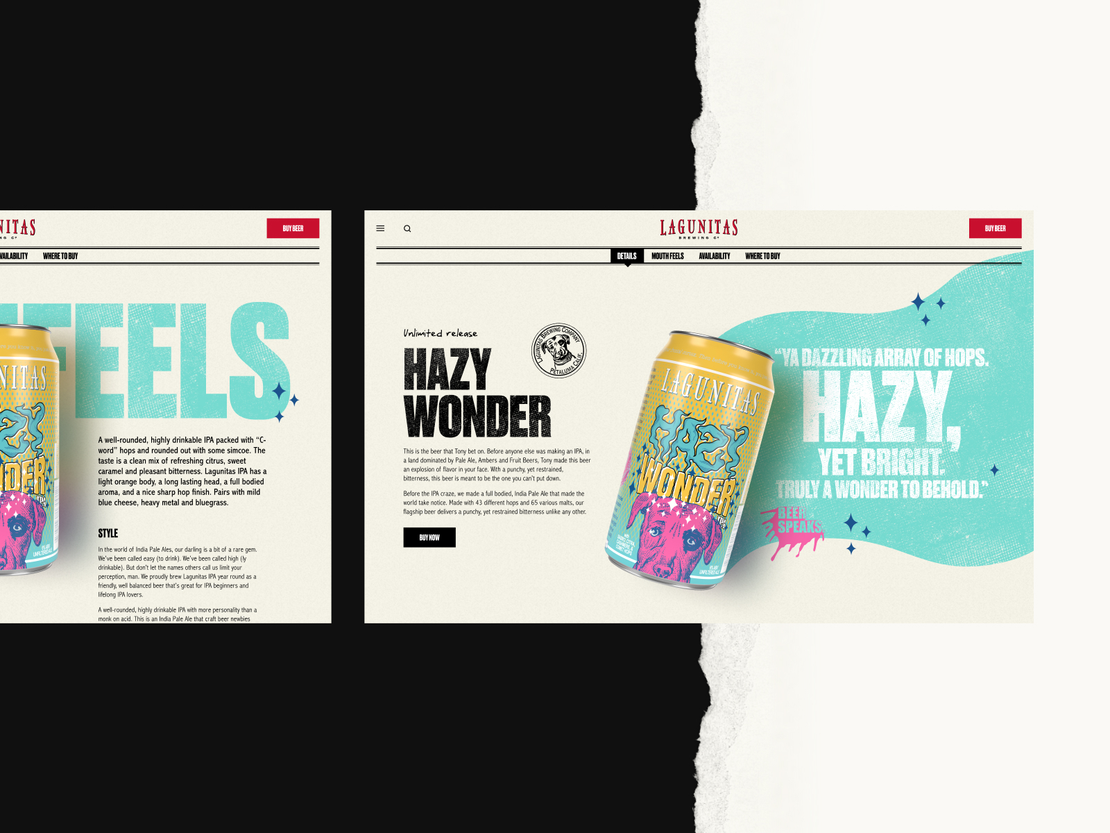 Lagunitas – Hazy Wonder Product Detail Page by Jenny Johannesson for