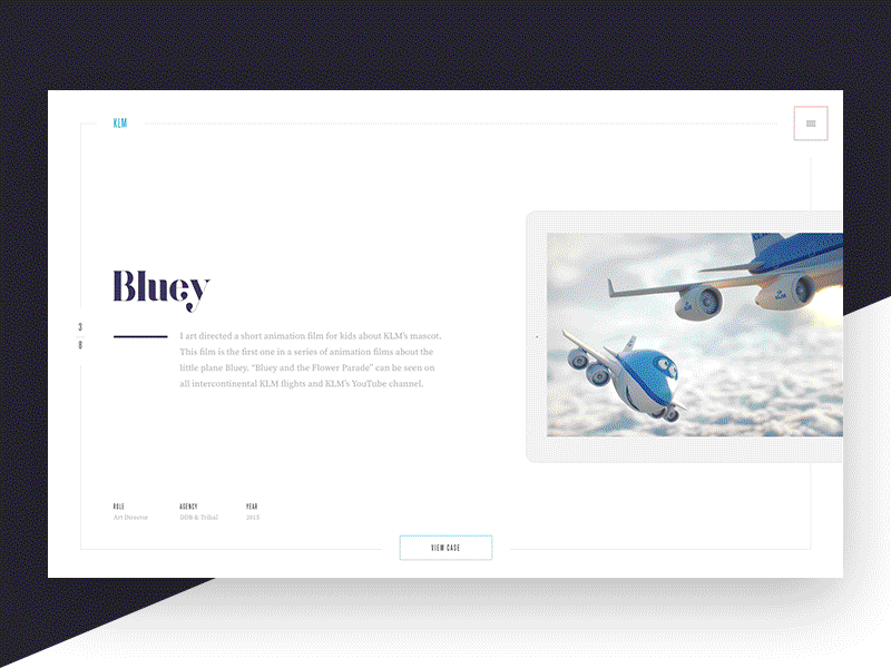 Portfolio – Case Transition adidas animation bluey klm personal plane portfolio predator seamless smooth stroke website