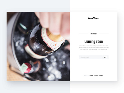 Verve – Coming Soon champagne coming soon desktop flama launch launching logo signup type verve website wine