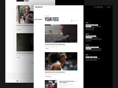 Uninterrupted – Feed basketball boxes contrast desktop feed landingpage lebron platform play sport video website